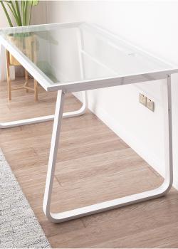 360Home Computer Schreibtisch aus gehärtetem Glas Büro Gestell